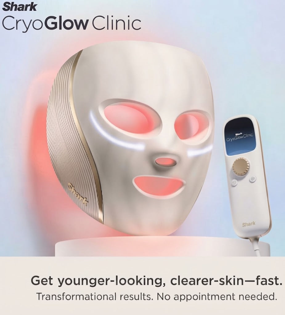 Shark CryoGlow Clinic LED Face + Body System - White Gold