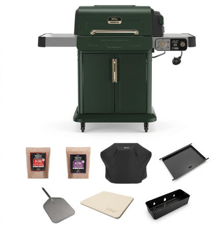 Ninja FlexFlame Outdoor Cooking System Ultimate 5-in-1 Bundle - Green & Gold