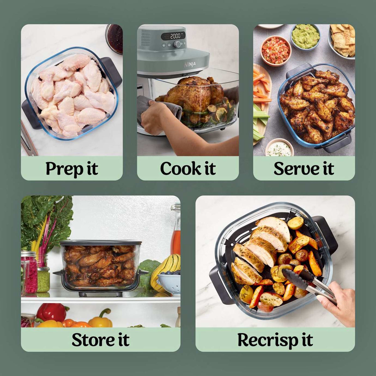 Ninja CRISPi PRO 7-in-1 XL Glass Air Fryer