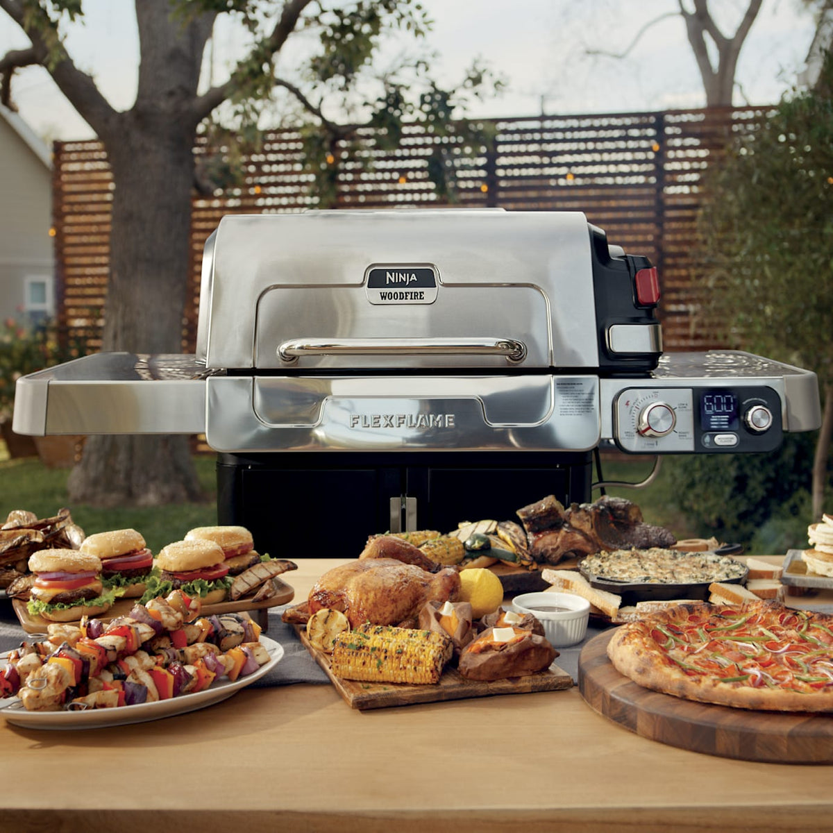 Ninja™ FlexFlame™ Grill and Smoker in Black