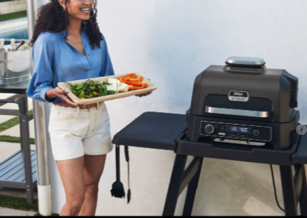Ninja Woodfire Pro XL Electric BBQ Grill & Smoker with Stand & Cover